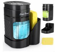 TEMU Dispensador de Jabón con Portaesponja, de Almacenamiento para Fregadero de Cocina de Plástico , Diseño Multinivel, para Uso Doméstico o Comercial, : 3.07 x 4.53 x 3.07 Pulgadas