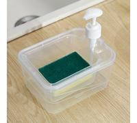 TEMU Dispensador de Jabón para Platos con Cepillo, Dispensador de Jabón, Dispensador de Presión para Limpieza de Baño y Cocina, Dispensador de Automático, Dispensadora de Jabón