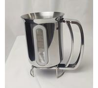 TEMU Dispensador de masa para panqueques de acero inoxidable de 800 ml, vertedor de de acero inoxidable para hacer cupcakes, muffins, , , con un boquilla de vertido