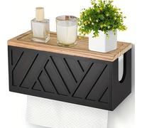 TEMU Dispensador de toallas de papel de pared, soporte para toallas de papel de pared con , soporte sólido comercial para toallas de papel de tipo C, Z y tríptico para decoración de baño y cocina