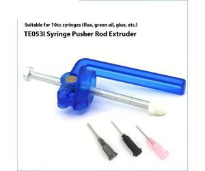 TEMU Dispositivo de soldadura por empuje, 1 pieza, jeringa pequeña con varilla de empuje, pistola de pegamento manual de , jeringa para pasta de soldadura de aceite verde
