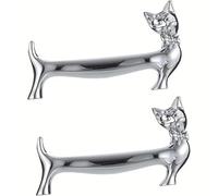 TEMU Dos soportes para palillos con forma de gato, diseñados para descansar palillos y cucharas , sirviendo como decoración de mesa para mantener los utensilios limpios y que se deslicen
