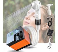 TEMU Ducha portátil para camping, ducha de exterior con pantalla de y cabezal de 3 , bomba de ducha recargable para senderismo, playa, mascotas, autocaravana y accesorios de
