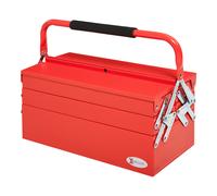 TEMU DURHAND de Herramientas de Acero Plegable con 5 Compartimentos Maletin de Herramientas con Mango para Hogar 45x20x34, 5 cm