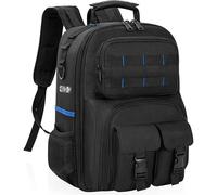 TEMU El mochila de herramientas para electricista un diseño espacioso que aborda eficazmente las necesidades de transporte de los electricistas y ; de tela resistente y duradera.