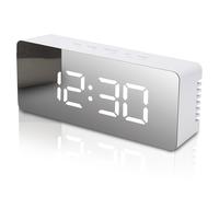 TEMU El último reloj digital con pantalla, despertador LED para dormitorio, reloj de escritorio electrónico con pantalla de , ajustable, de 12/24 horas, reloj de pared para dormitorio