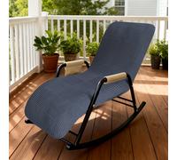 TEMU elástica para silla mecedora, 1 pieza, de rayas geométricas y verticales, tela y elástica, lavable a máquina, colores disponibles, en la parte inferior, para sillas mecedoras y de descanso