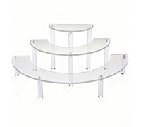 TEMU Elegante organizador acrílico de 3 niveles, soporte de exhibición portátil para encimera para cosméticos, joyería, decoración de almacenamiento que