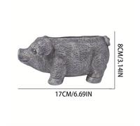 TEMU Encantador Macetero de Resina con Forma de Cerdo - Decoración de Jardín de Animales , para y de San Valentín