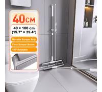 TEMU Escoba Mágica Multifuncional con Mango Largo, Raspador Cara, Antiadherente para Pelos de Mascotas, Herramienta de Limpieza para Baño, Cocina, Sala, Exteriores, Vidrios, Alfombras y Hogar