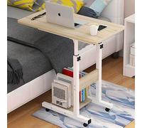 TEMU Escritorio Ajustable BAKAJI, Mesa de Sofá Cama con Tablero de MDF y Estructura de Metal, Diseño Moderno, 60 x 40 x 86 cm, Color y