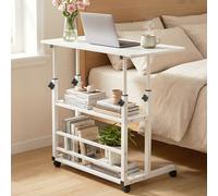 TEMU Escritorio Elevable Ajustable, Escritorio Móvil con Ruedas , Almacenamiento de Capa, Estable y , Mesa de Estudio de 40 X 80Cm, y Duradero, Fácil de , Adecuado para Oficina en Casa
