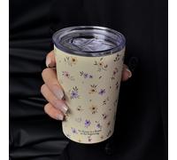 TEMU Esta termo de acero inoxidable con pared y diseño floral, con una capacidad de 8.57Oz/12.01Oz. Es un de viaje, taza para leche y una taza con estampados florales, ideal para café y uso .