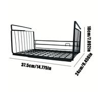 TEMU Estante Colgante Metálico Expandible, 31-61 cm, Instalación Sin Taladro, Organizador Multiusos para Cocina y Baño, Diseño de Capa en Hierro Artístico Europeo, Estantes