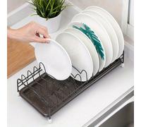 TEMU Estante de almacenamiento de platos de cocina para encimera, bandeja para tazones, estante de hierro para almacenamiento, escurridor separador de bandejas y platos para el hogar
