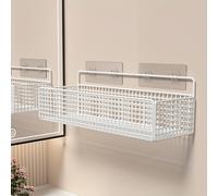 TEMU Estante de almacenamiento metálico para de instalar - Montaje en pared sin taladrar, para baño, y , estantes
