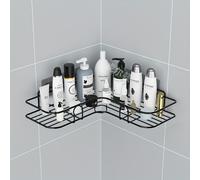 TEMU Estante de Esquina Sin Perforación, Organizador de Baño, Almacenamiento en la Pared para Inodoro, Estante para Champú y Loción de Baño, Accesorio de Baño