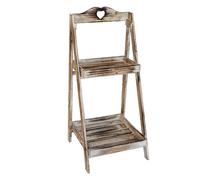TEMU Estante de suelo retro de madera multicapa, escalera, estante cuadrado, , patio, estante pequeño de