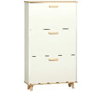 TEMU Estante de zapatos HOMCOM de estilo de de madera de armario de zapatos - 70 ,5 X 122 cm - Crema