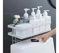 TEMU Estante para inodoro sin taladro, estante de almacenamiento para baño, para organizar champú, gel de baño y pañuelos en el , ahorra