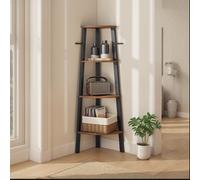 TEMU Estantería de 4 Niveles, Estantería de Esquina, Estilo Industrial, Soporte para Plantas, para Salón, de Acero