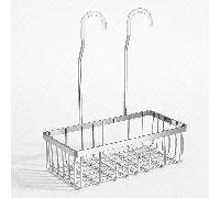 TEMU Estantería de Baño Adhesiva Sin Taladro Organizador Ducha y Cocina Cesta Metálica con Ganchos Resistente