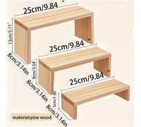 TEMU Estantería de Madera de 3 Niveles - Estante Moderno y Ahorrador de para Hogar y Oficina - Organizador de Madera Resistente con Estante Compacto para Mostrador, Estante Rectangular para Decoración