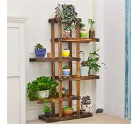 TEMU Estantería para plantas de 6 niveles, soporte de madera para plantas de interior y exterior, estante para macetas, soporte expositor para plantas de