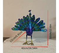 TEMU Estatua de Real Metálico con Plumas de Exuberantes - Decoración Exterior Duradera para Jardín, Patio y Césped - Escultura 3D Colorida, No Necesita Energía, Decoración de Real