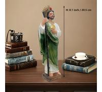 TEMU Estatua de San , de resina, coloreada, como regalo para aquellos que a San , ideal para el culto católico en casa y una pieza decorativa coleccionable