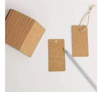 TEMU Etiqueta colgante rectangular de papel con cuerda de cáñamo para Halloween, Navidad, Acción de Gracias, marcador de libros a , etiqueta para aperitivos