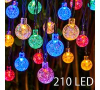 TEMU FACHOI 210 LED Luz Solar de , 110 LED Tira de Luz Inteligente, 25 LED Luz Adecuada para Camping, Decoración de Tiendas de Campaña y de Dormitorio, Jardín, Decoración de Luz de Paisaje