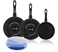 TEMU Fagor Optimax - Juego de Sartenes Negras + Taper, Antiadherente , Acero Esmaltado, Para Todas las Cocinas, Lavavajillas, Inducción,