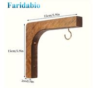 TEMU Faridabio 1pc Gancho de Madera Estilo Nórdico - Estante de Almacenamiento Multifuncional para Plantas, Toallas, Etc. - Fácil Instalación Decoración Interior y Exterior, Ganchos Utilitarios