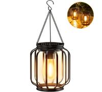 TEMU Farol Colgante Solar para Exteriores, Lámpara de Mesa, Tira de Luz Solar de Metal con Gancho, Farol y , Decoración para Exteriores, Lámpara Colgante, Decoración para Jardín, , Porche,