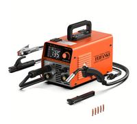 TEMU FEIFANKE Soldadora MIG de de Flujo 135A - Máquina de Soldadura MIG/ARC/Lift TIG 110V con Control Sinérgico, Inversor IGBT de sin Gas y Pantalla Digital