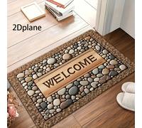 TEMU Felpudo de bienvenida de 1 pieza, , liso 2D para exterior, tapete de entrada, para vestíbulos, dormitorios, cocinas y puertas de baño, tapete decorativo de suelo para múltiples