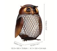 TEMU Figura Decorativa de de Metal Resistente al Óxido, Hucha de Mesa para el Hogar, Regalo Ideal para Amantes de los Búhos y Ocasiones de Regalo