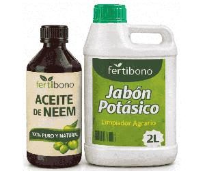 TEMU FLORANIM Multiuso - Jabón Potásico 2L + Aceite de Neem 500 ml para Plantas, y Jardín - Pack Concentrado para Diluir en Agua y Pulverizar