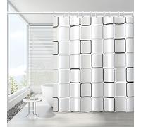 TEMU Forro de Ducha de Plástico - Cortina de Baño Premium PEVA con Anillos Metálicos Antioxidantes, Cortina de Ducha Engrosada