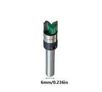 TEMU Fresa de recorte con cojinete y vástago de 6 mm y 1/4", herramienta de recorte de bordes para ranurado en carpintería