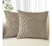 TEMU Fundas de Almohada Decorativas de Piel Sintética 18x18, Juego de 2 - Fundas de Sofá para y Cama con de Diamante en 3D