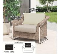 TEMU Fundas para Cojines de Sofá Exterior de 1/2/3 Plazas, Fácil Instalación, , Tejido Elástico Lavable a Máquina, para Mascotas, Ideal para Decoración de Jardín y Patio