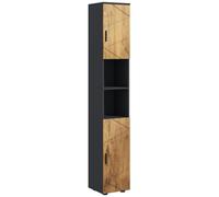 TEMU Gabinete de almacenamiento para baño HOMCOM kleankin con , estante ajustable y 2 , mueble de tocador, 30 x 30 x 183 cm,