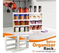 TEMU Gabinete Plegable Estante de Almacenamiento Estilo Europeo Organizador Giratorio de Especias para Cocina