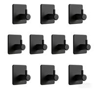 TEMU ganchos adhesivos ligeros de plástico, ideales para toallas y decoración de paredes, impermeables y perfectos para usar en baños, cocinas y . No requiere perforación para la instalación.