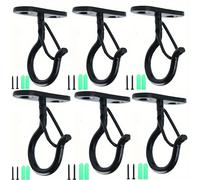 TEMU Ganchos de Tornillo Fijos para Interiores y Exteriores, Colgadores para Plantas, Campanas de Viento, Ganchos de Techo Resistentes, Decoraciones Multiusos para Navidad y Fiestas