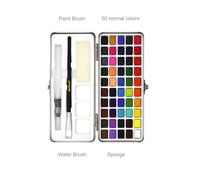 TEMU Ginflash Set de Acuarelas Sólidas de 50/90 Colores con Portátil, Papel y Suministros Profesionales para Pintura Artística