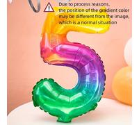 TEMU Globos festivos de 16 pulgadas para decoración de en colores jelly, con números de película del 0 al 9 para Navidad y Halloween