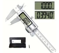 TEMU GOXAWEE Calibrador Vernier Digital, Herramienta de Medición de 0-150 mm, con Indicador de Electrónico de , Función de Apagado Automático, Conversión de Pulgadas a (6 Pulgadas/150 mm)